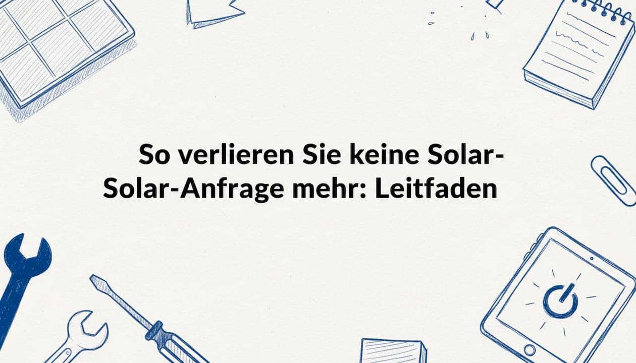 So verlieren Sie keine Solar-Anfrage mehr: Leitfaden