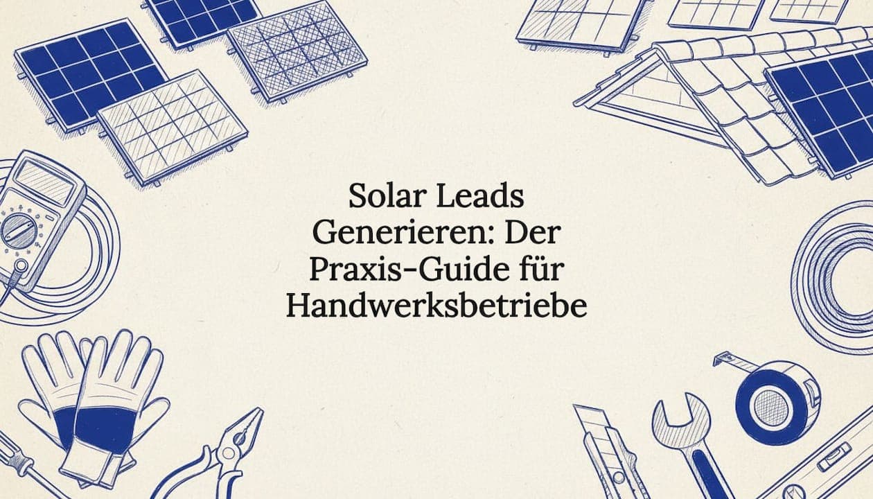 Solar Leads Generieren: Der Praxis-Guide für Handwerksbetriebe